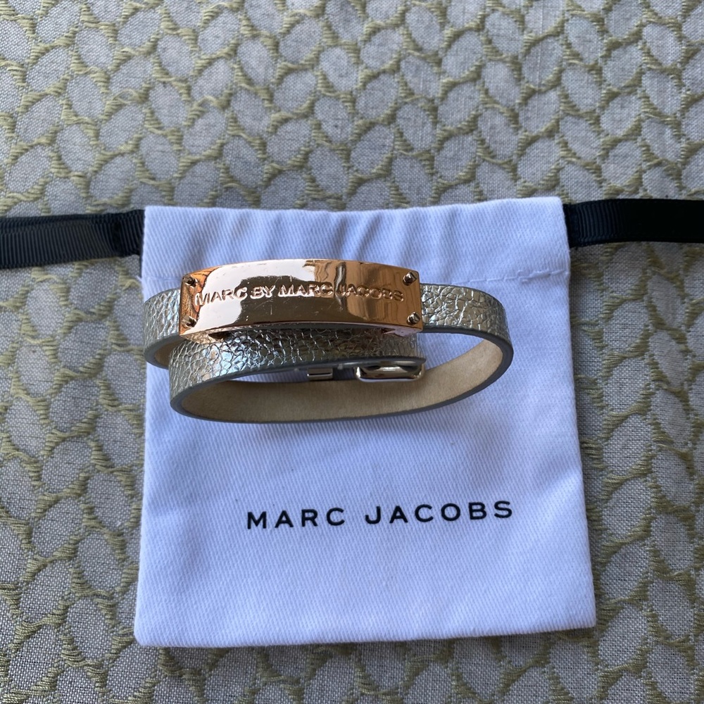 Double Wrap Genuine Leather ID Bracelet